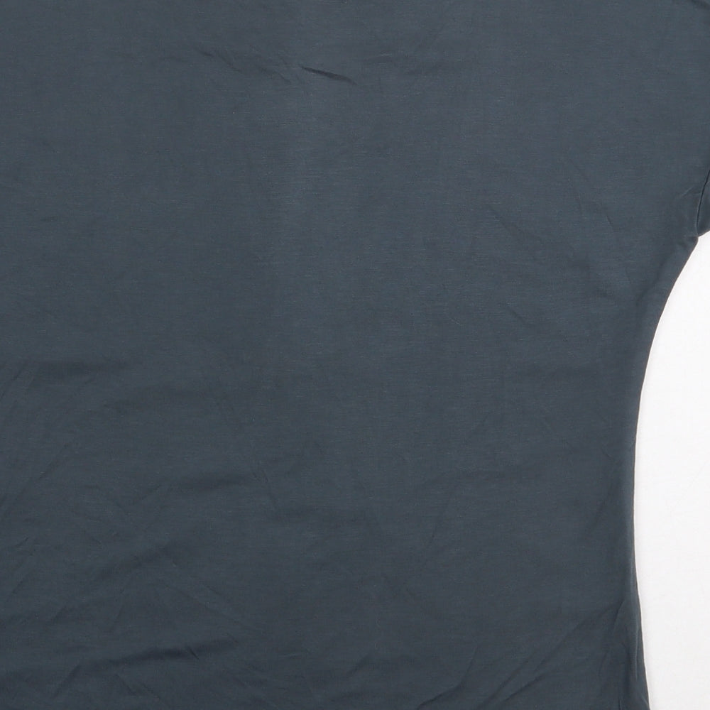 Viz A Viz Womens Grey Polyester Basic Blouse Size S Round Neck