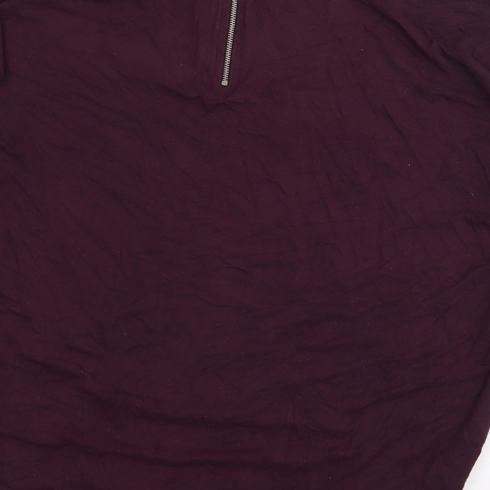 Select Womens Red Viscose Basic T-Shirt Size 14 Round Neck