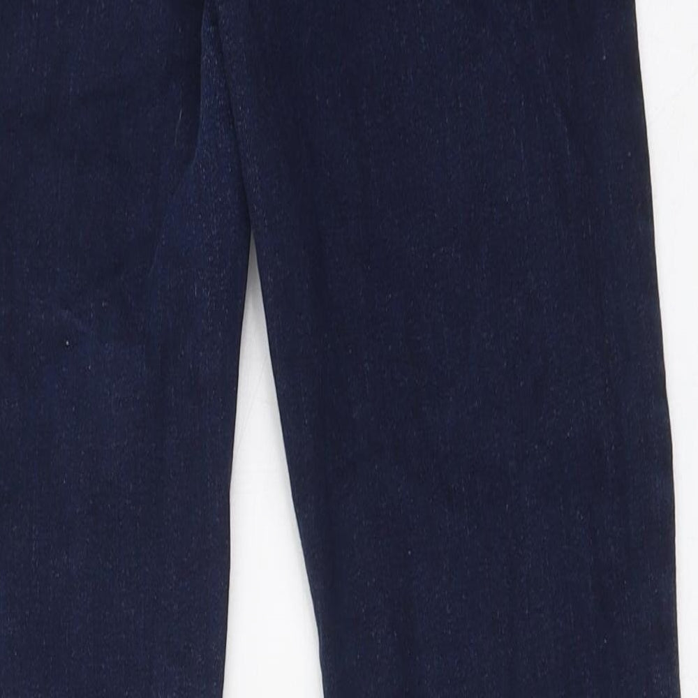 Marks & Spencer Womens Blue 100% Cotton Skinny Jeans Size 10 L26 in Regular Zip