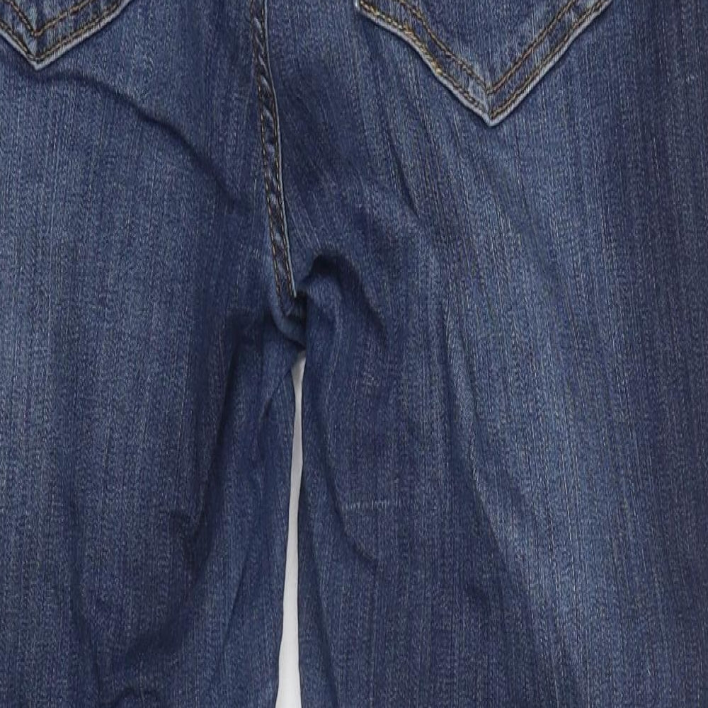 Womens Blue 100% Cotton Tapered Jeans Size 36 in L33 in Regular Zip