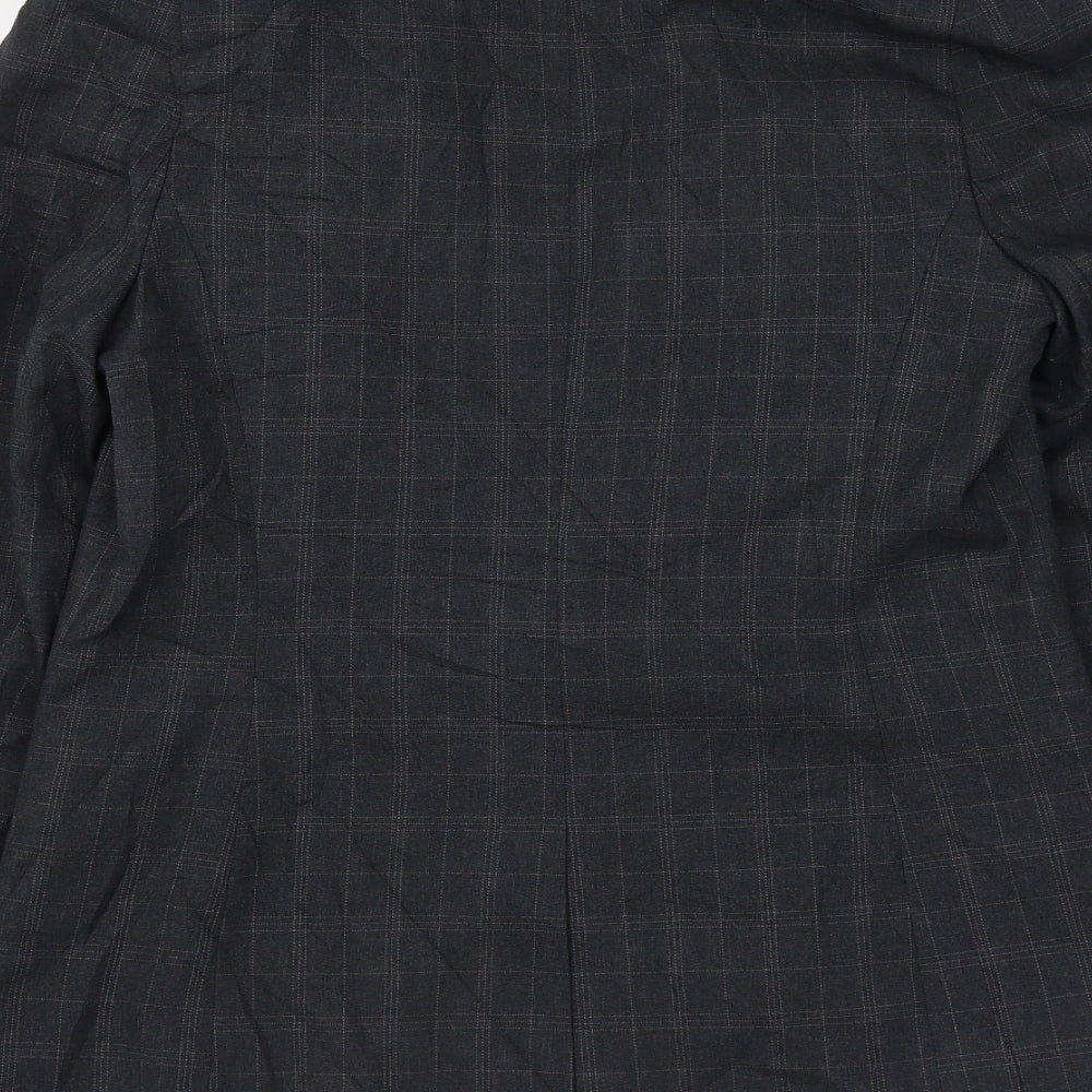 Atmosphere Womens Grey Check Jacket Blazer Size 14 Button