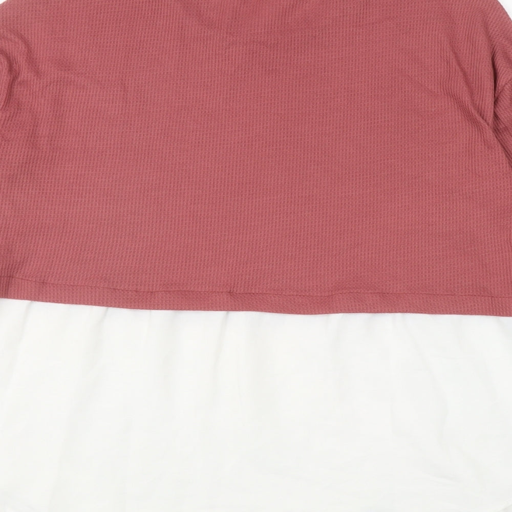 SheIn Womens Pink Polyester Pullover Sweatshirt Size XS Pullover