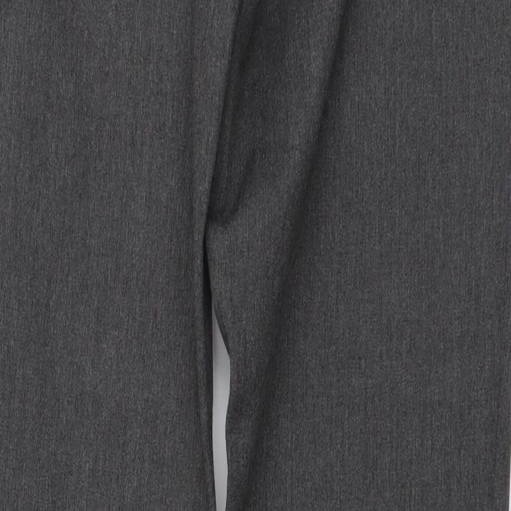 Aspire Womens Grey Polyester Trousers Size 24 in L30 in Regular Button