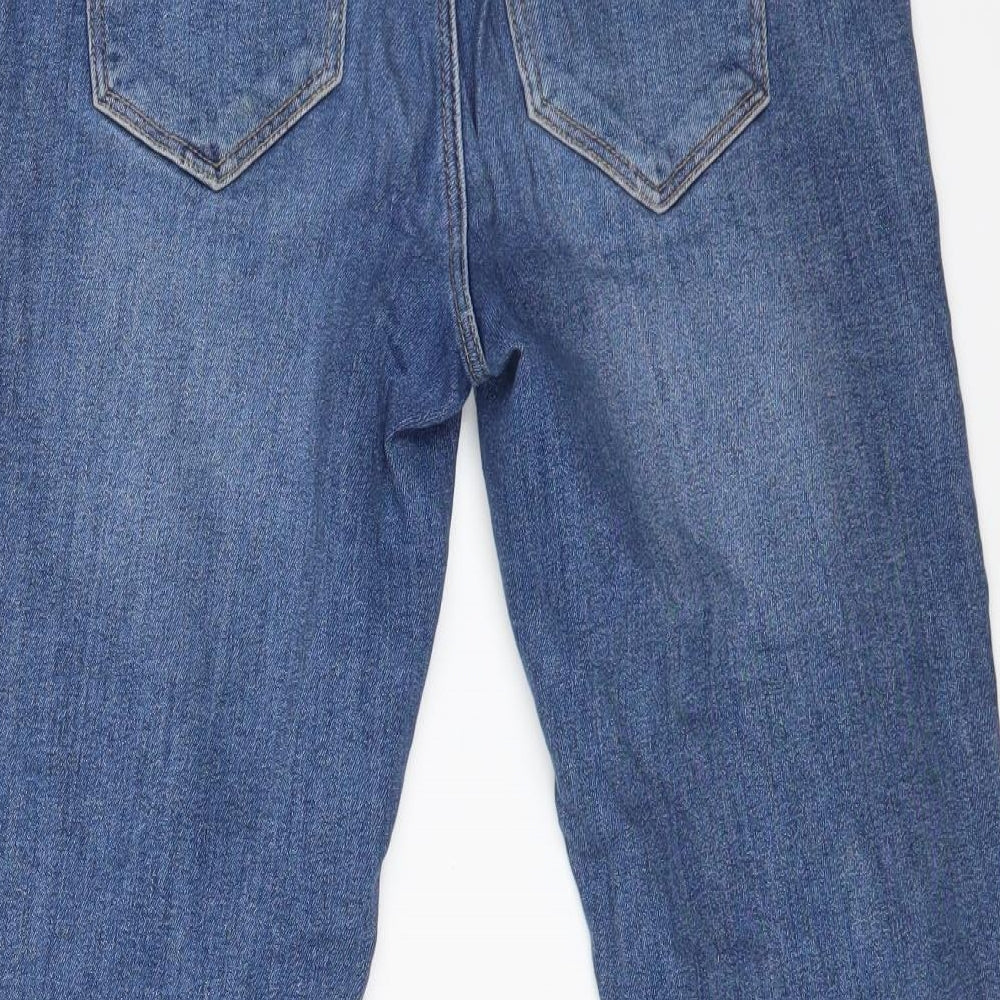 Pieces Womens Blue Cotton Skinny Jeans Size M L25 in Regular Zip