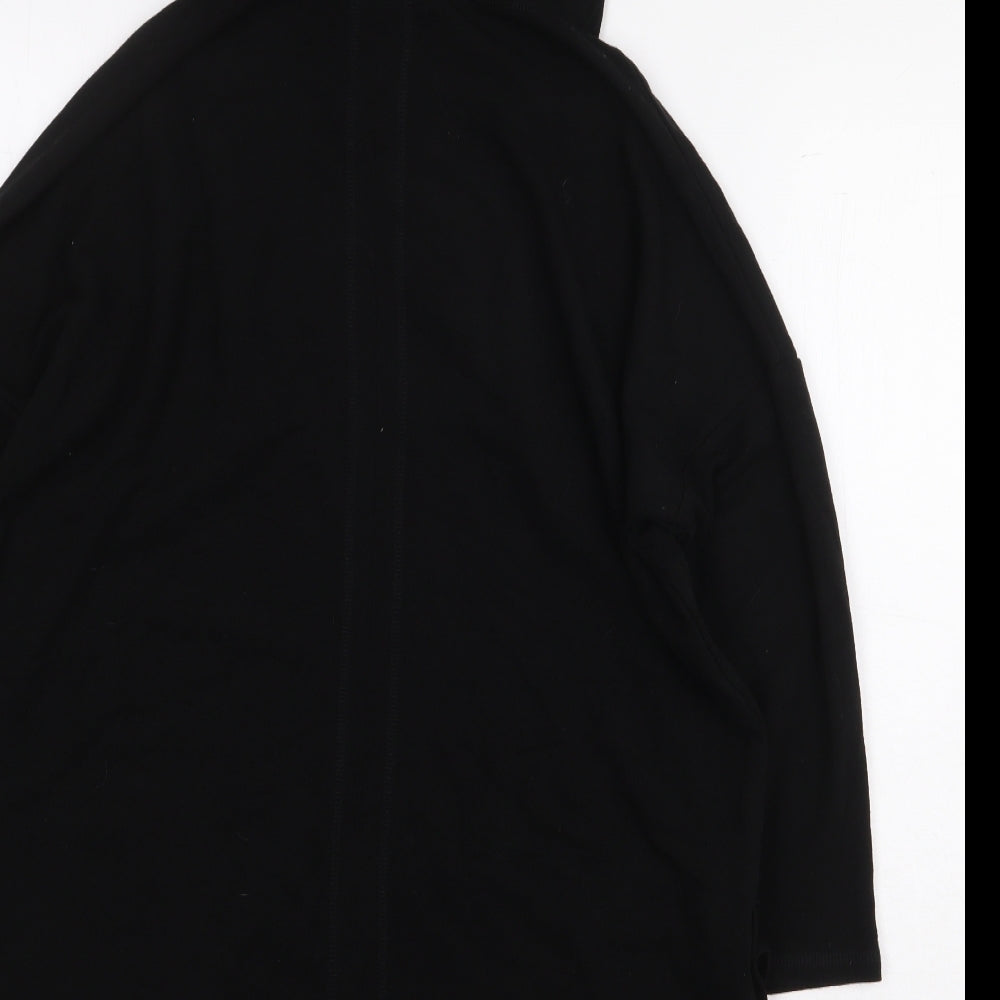 Cable & Gauge Womens Black Viscose Pullover Hoodie Size M Pullover