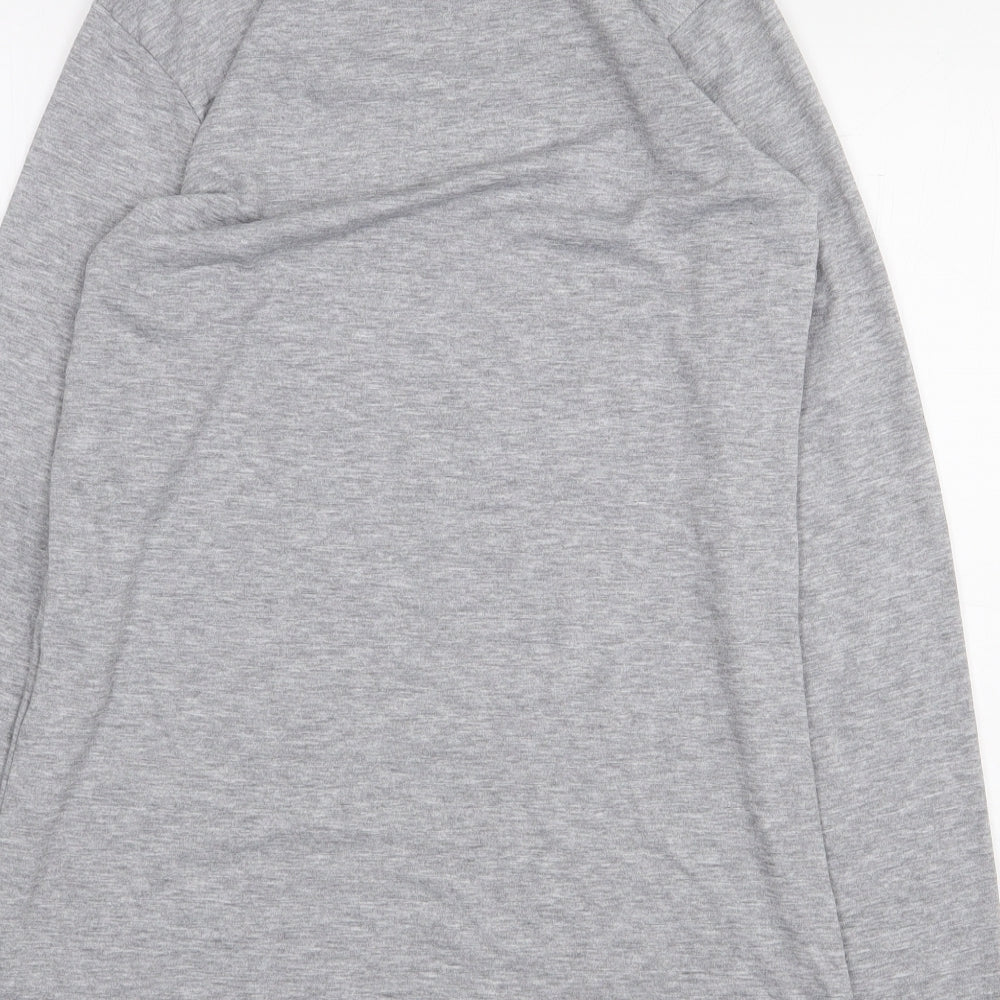 Preworn Womens Grey Viscose Basic T-Shirt Size S Roll Neck - Size S/M