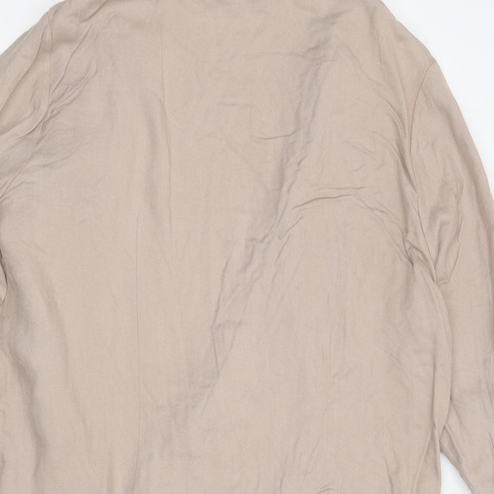 Wallis Womens Beige V-Neck Polyester Cardigan Jumper Size L