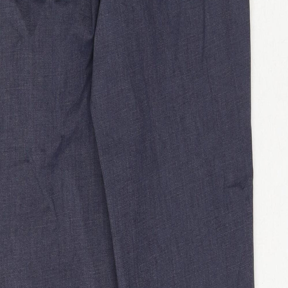 Marks & Spencer Womens Blue Cotton Tapered Jeans Size 6 L28 in Regular Zip