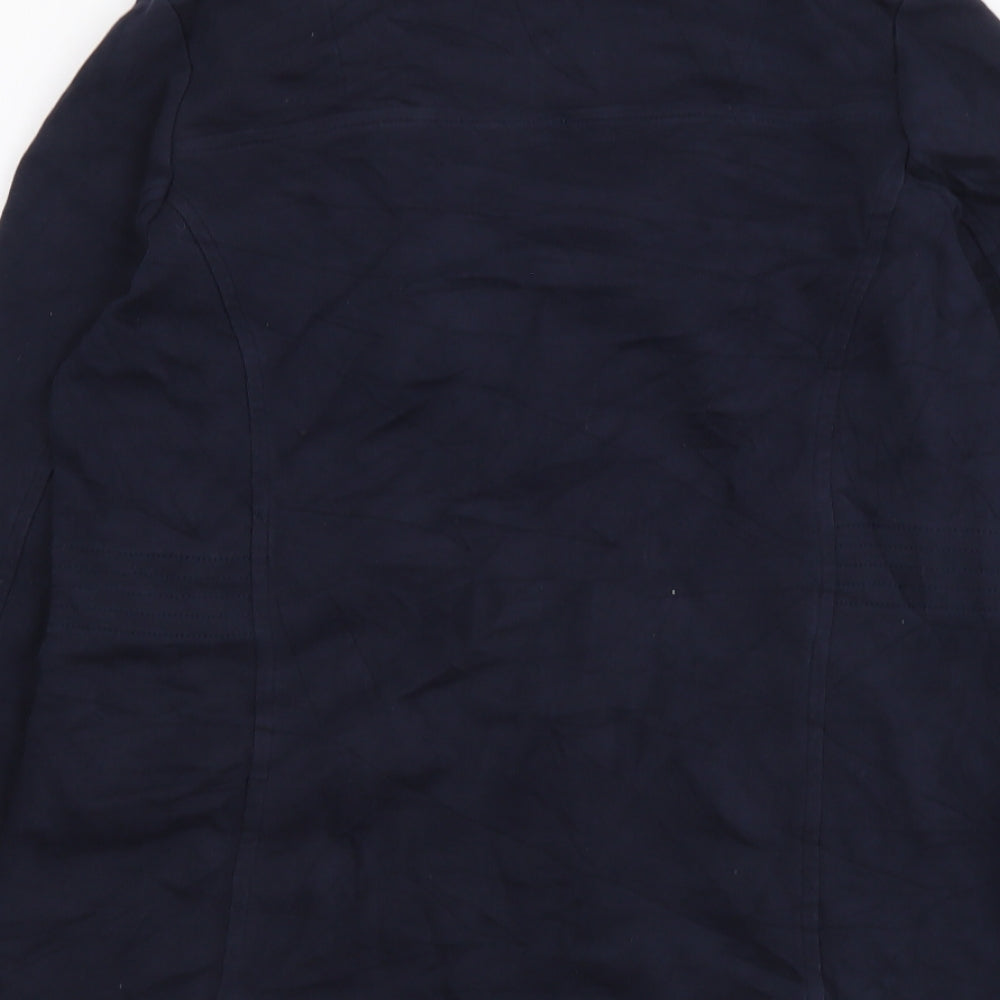DASH Womens Blue Polyester Full Zip Sweatshirt Size 8 Zip
