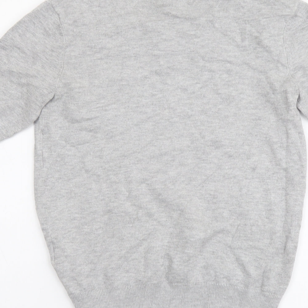 Marks & Spencer Womens Grey Round Neck Acrylic Pullover Jumper Size XS