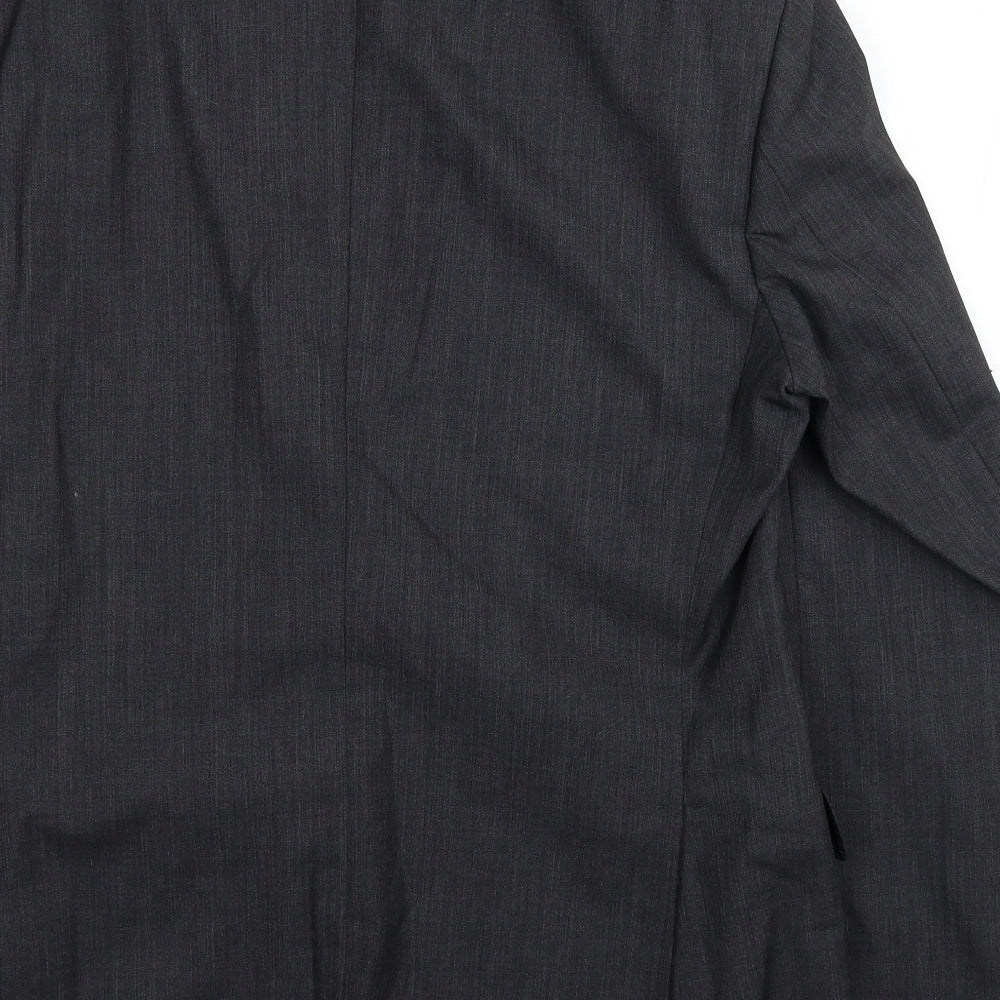 Cacharel Mens Grey Wool Jacket Suit Jacket Size 42 - Shoulder Pads