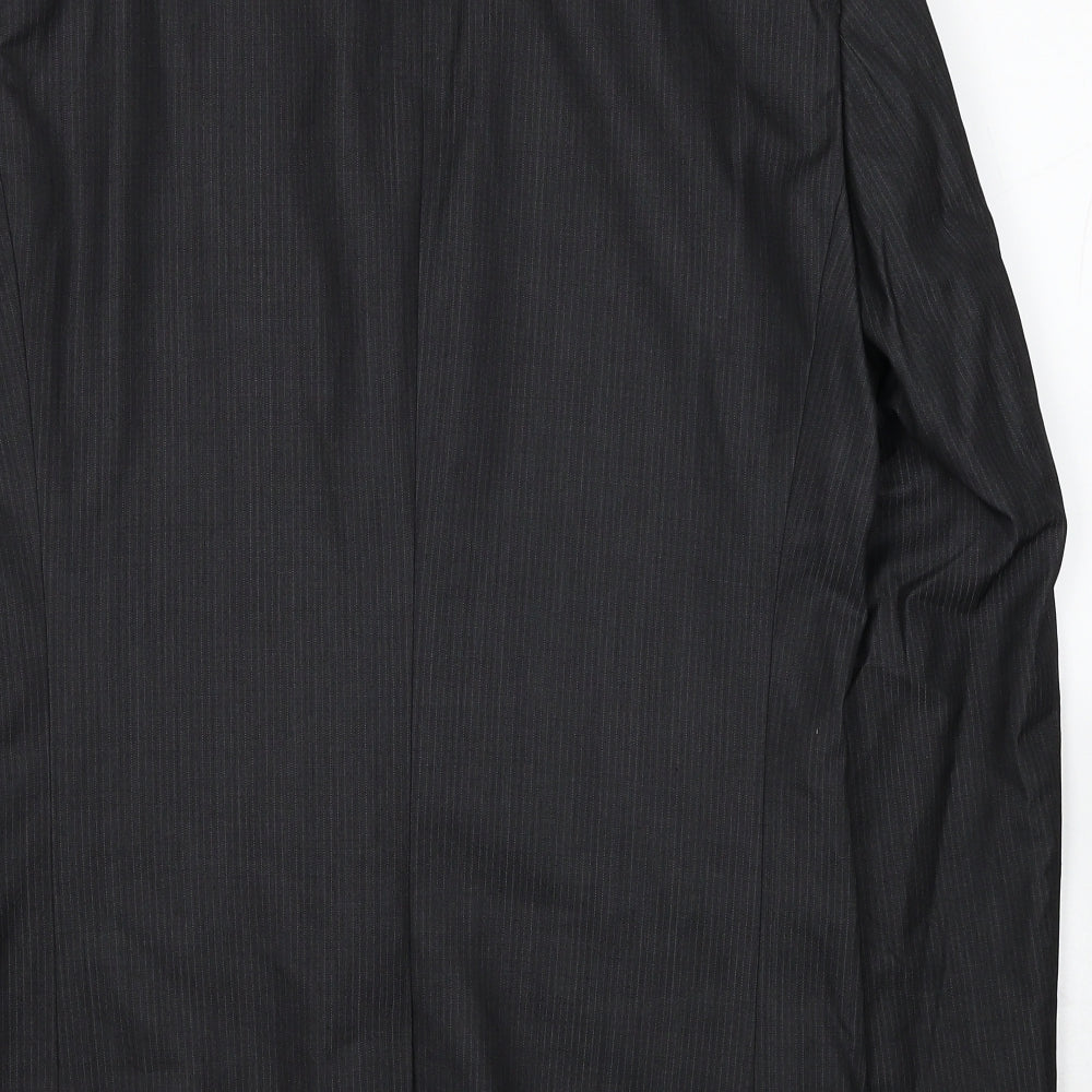 NEXT Mens Grey Striped Wool Jacket Suit Jacket Size 38