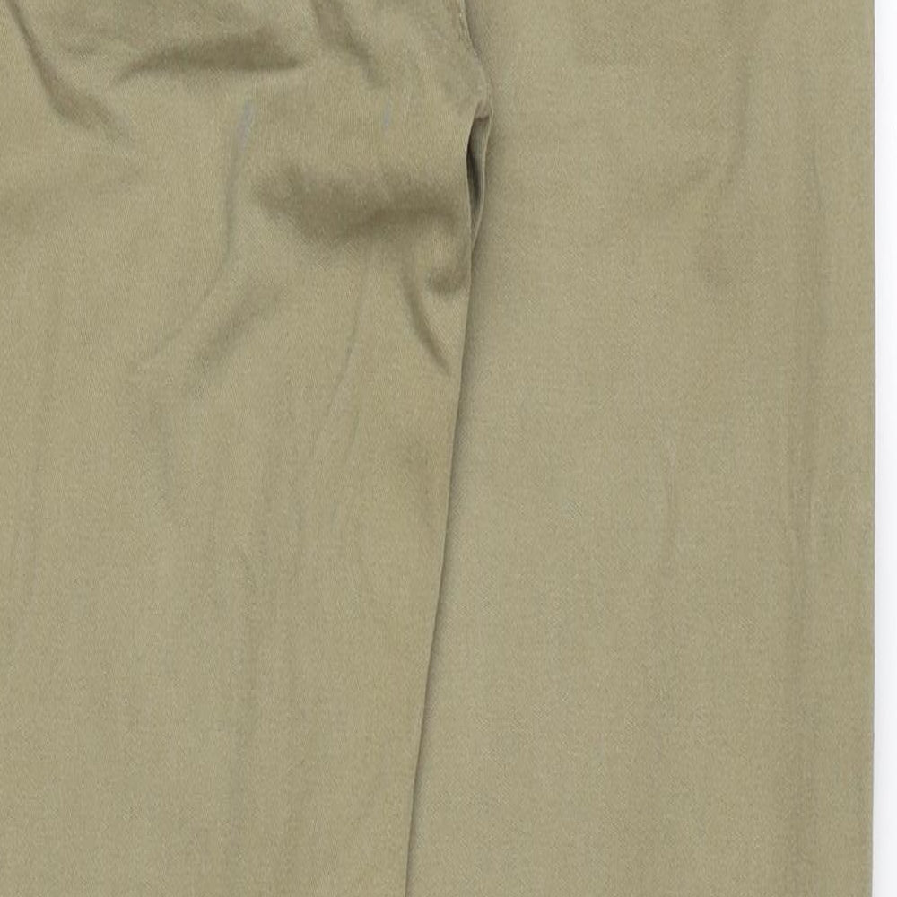 Preworn Mens Beige Cotton Straight Jeans Size 30 in L30 in Regular Zip