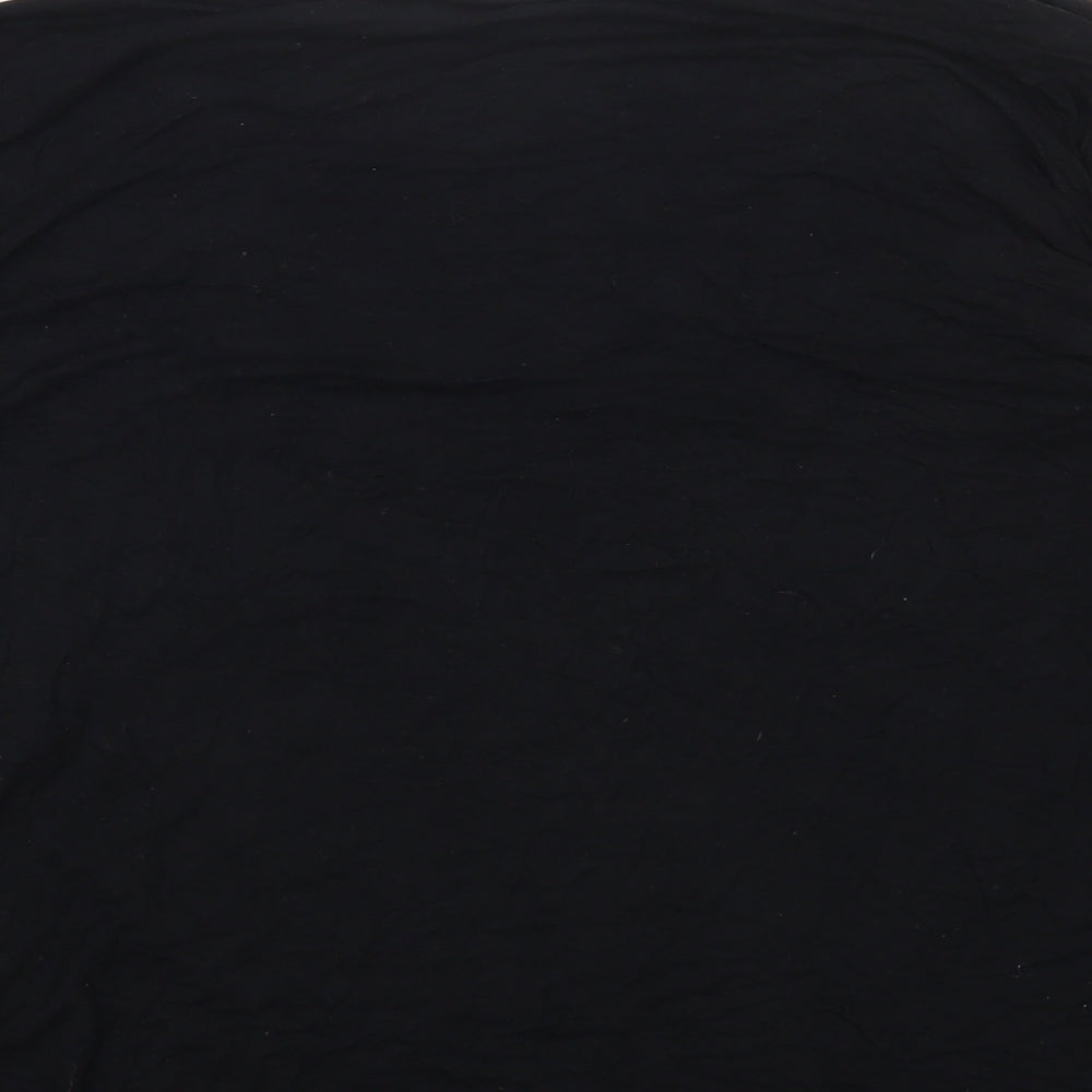 ASOS Womens Black Viscose Basic T-Shirt Size 10 Scoop Neck
