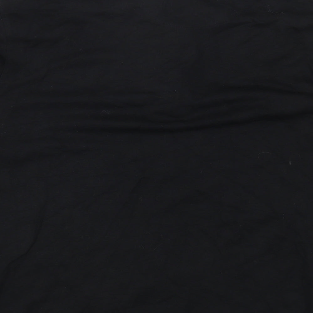 JACHS Womens Black High Neck Cotton Pullover Jumper Size M