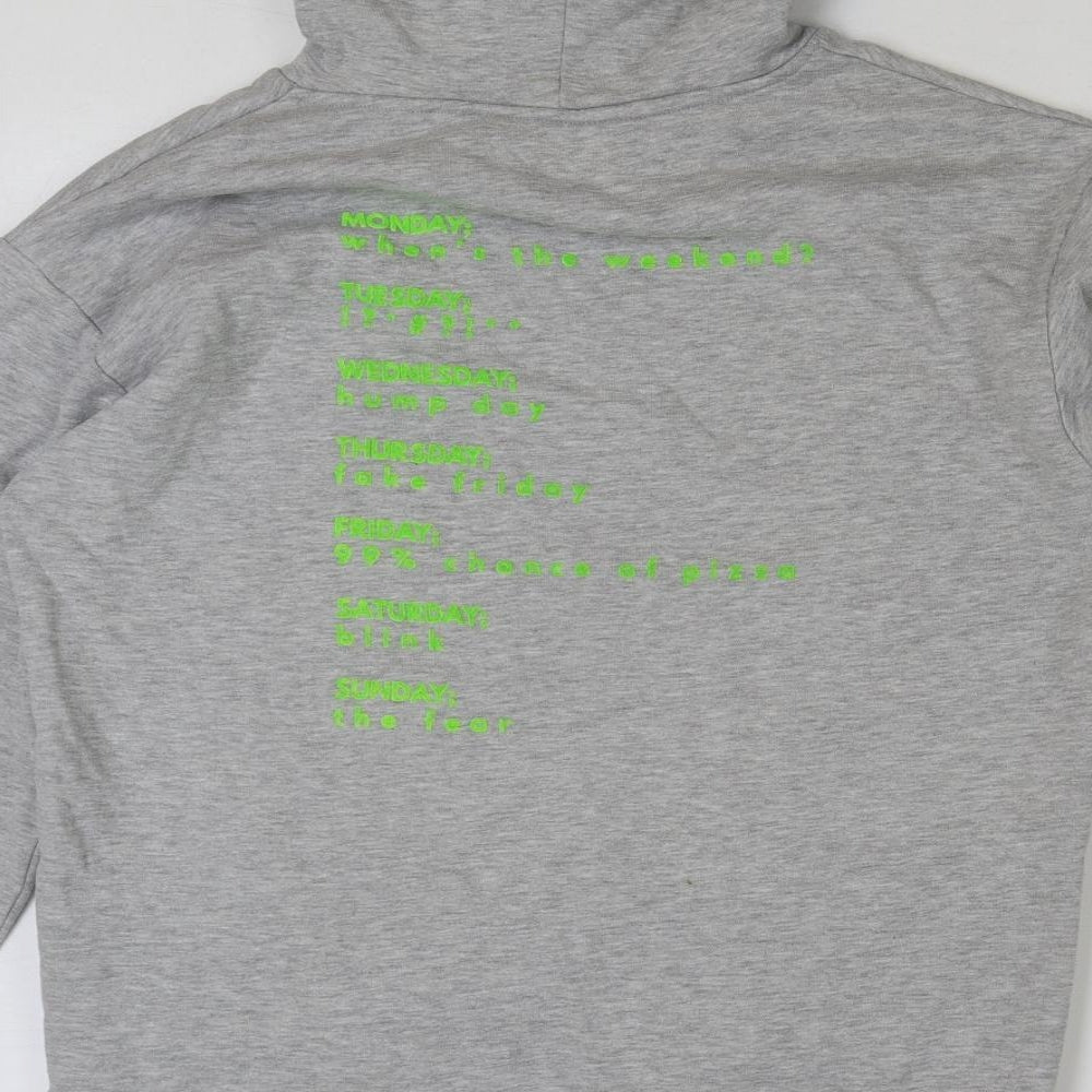 Tee and Cake Womens Grey Cotton Pullover Hoodie Size M Pullover