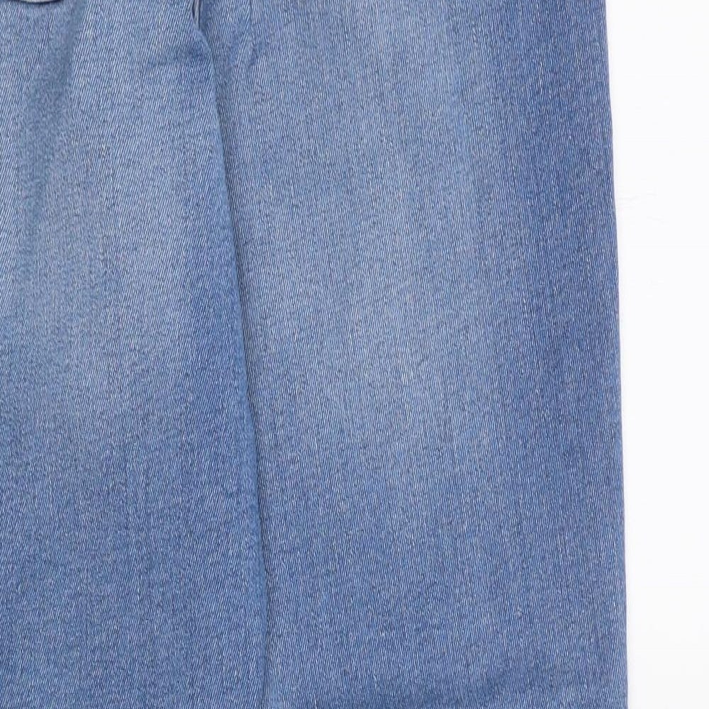 Next Womens Blue 100% Cotton Skinny Jeans Size 4 L29 in Regular Zip