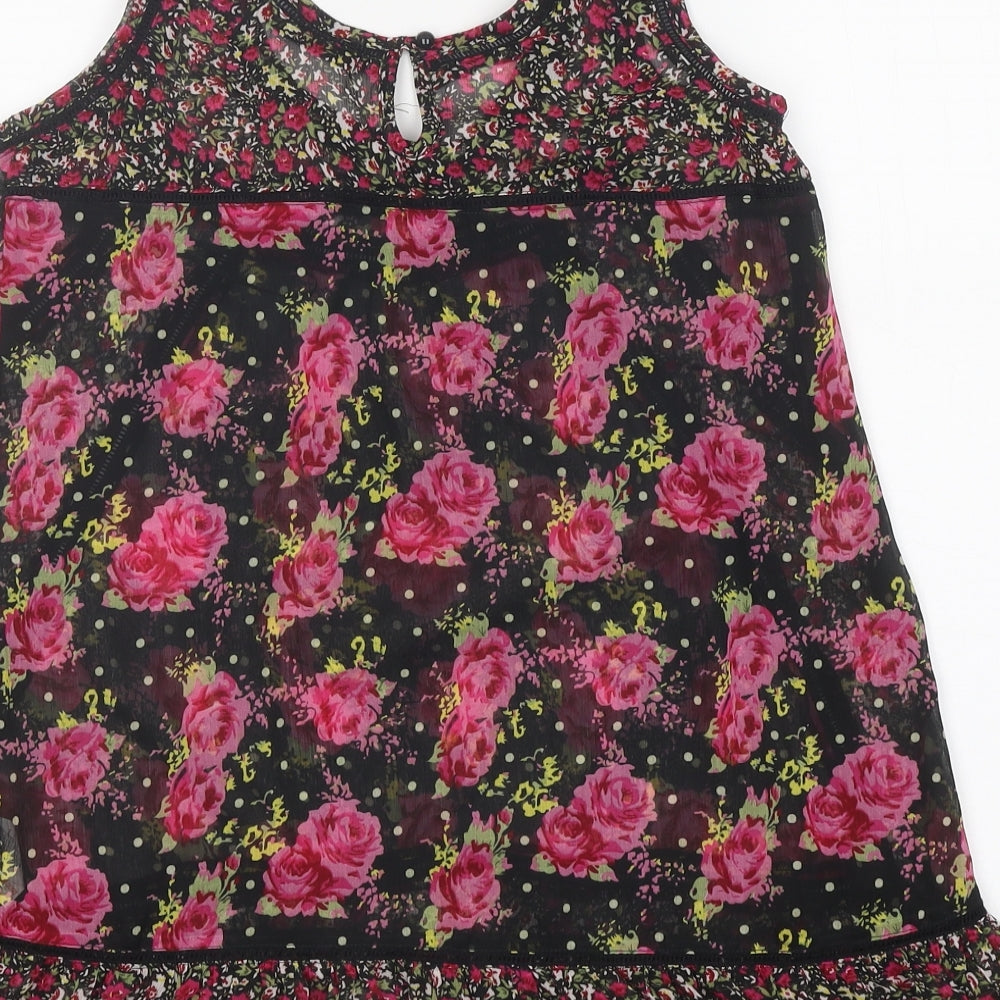 Atmosphere Womens Multicoloured Floral Polyester Basic Tank Size 6 Round Neck