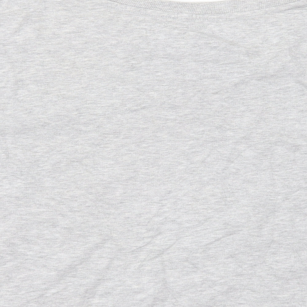 Atmosphere Womens Grey Cotton Cropped T-Shirt Size 10 Crew Neck - NYC