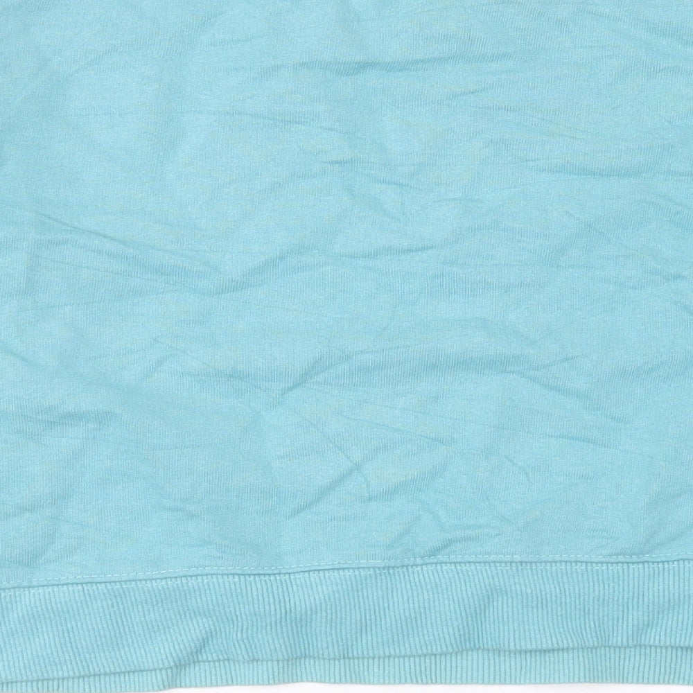 Pull&Bear Womens Blue Cotton Pullover Sweatshirt Size L Pullover