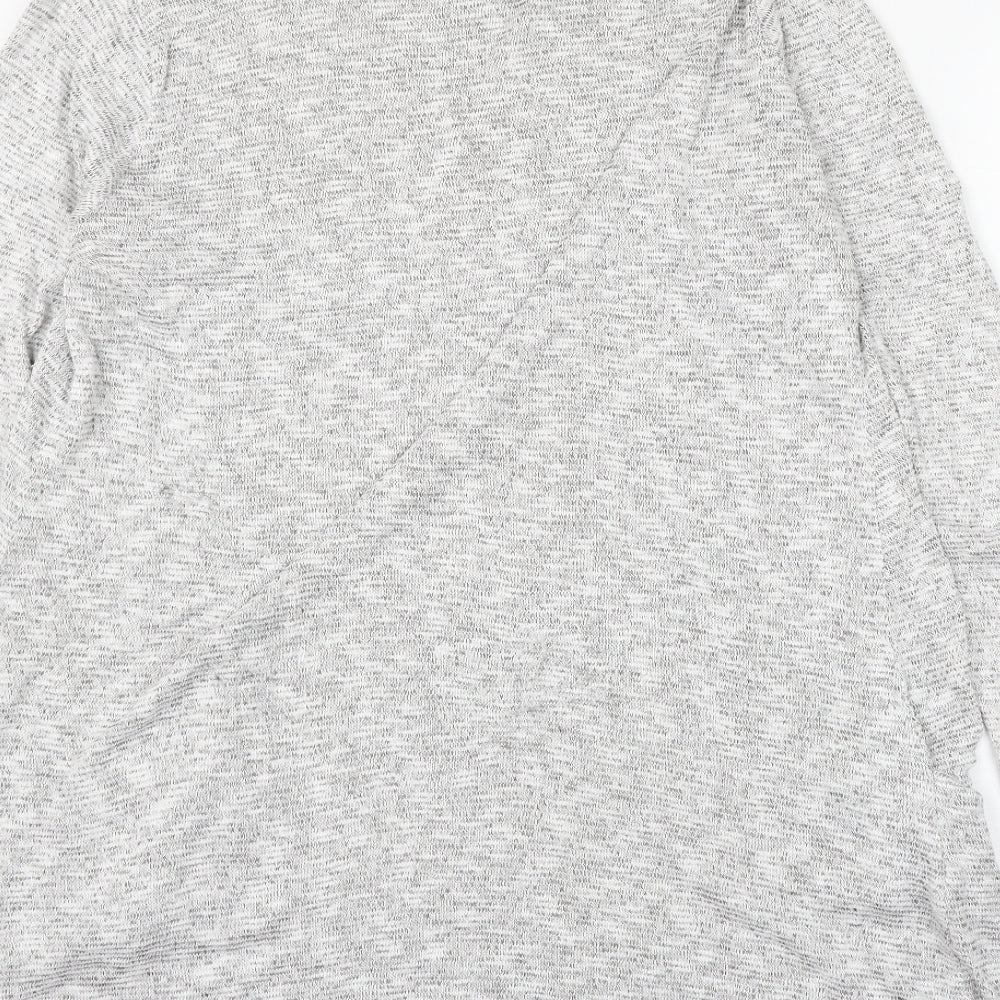 IQ Womens Grey Roll Neck Viscose Pullover Jumper Size L