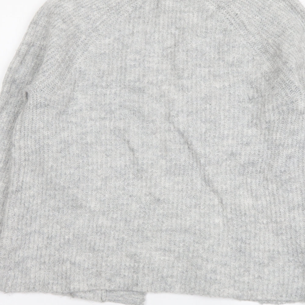 M&Co Womens Grey V-Neck Acrylic Cardigan Jumper Size 10