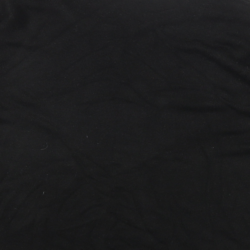 Cashmasoft Womens Black Round Neck Acrylic Pullover Jumper Size S