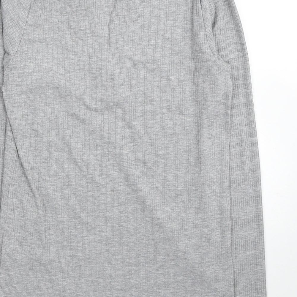Select Womens Grey Cotton Jersey Polo Size S Collared