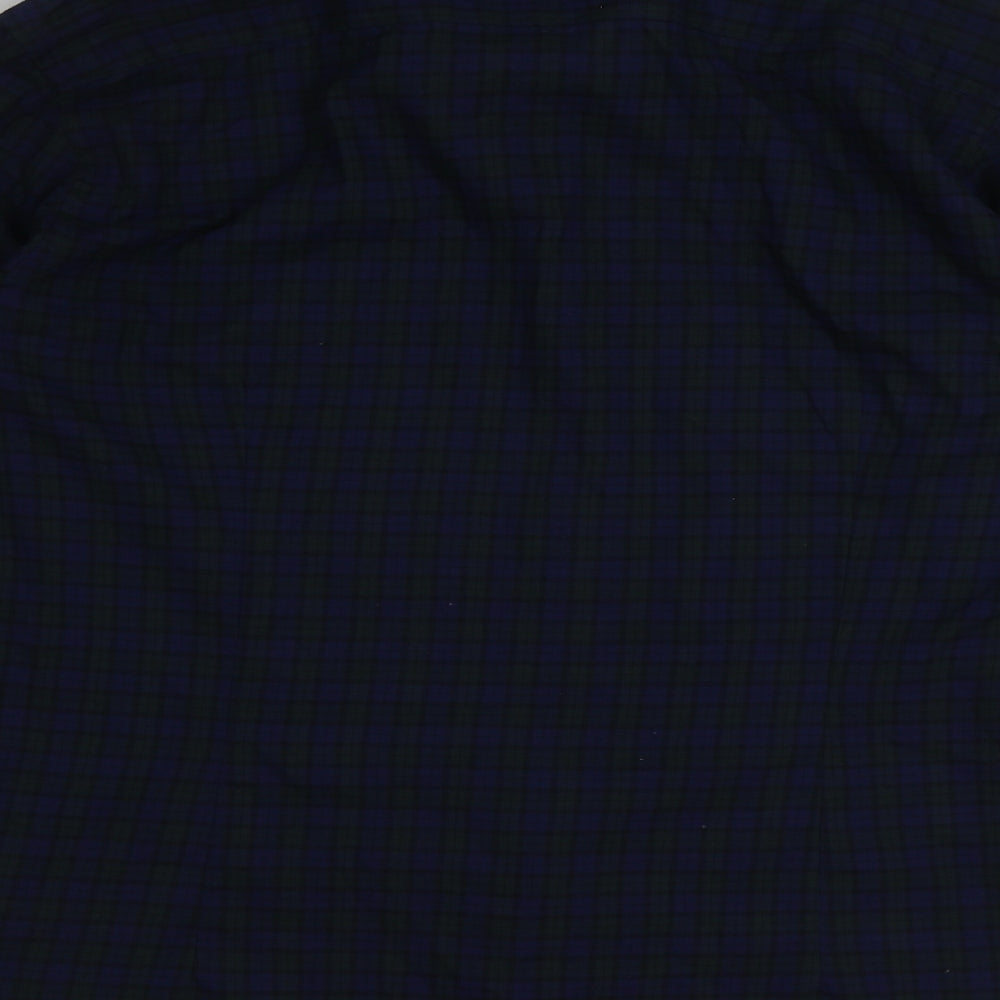 Cedarwood State Mens Green Check Cotton Button-Up Size 15.5 Collared Button
