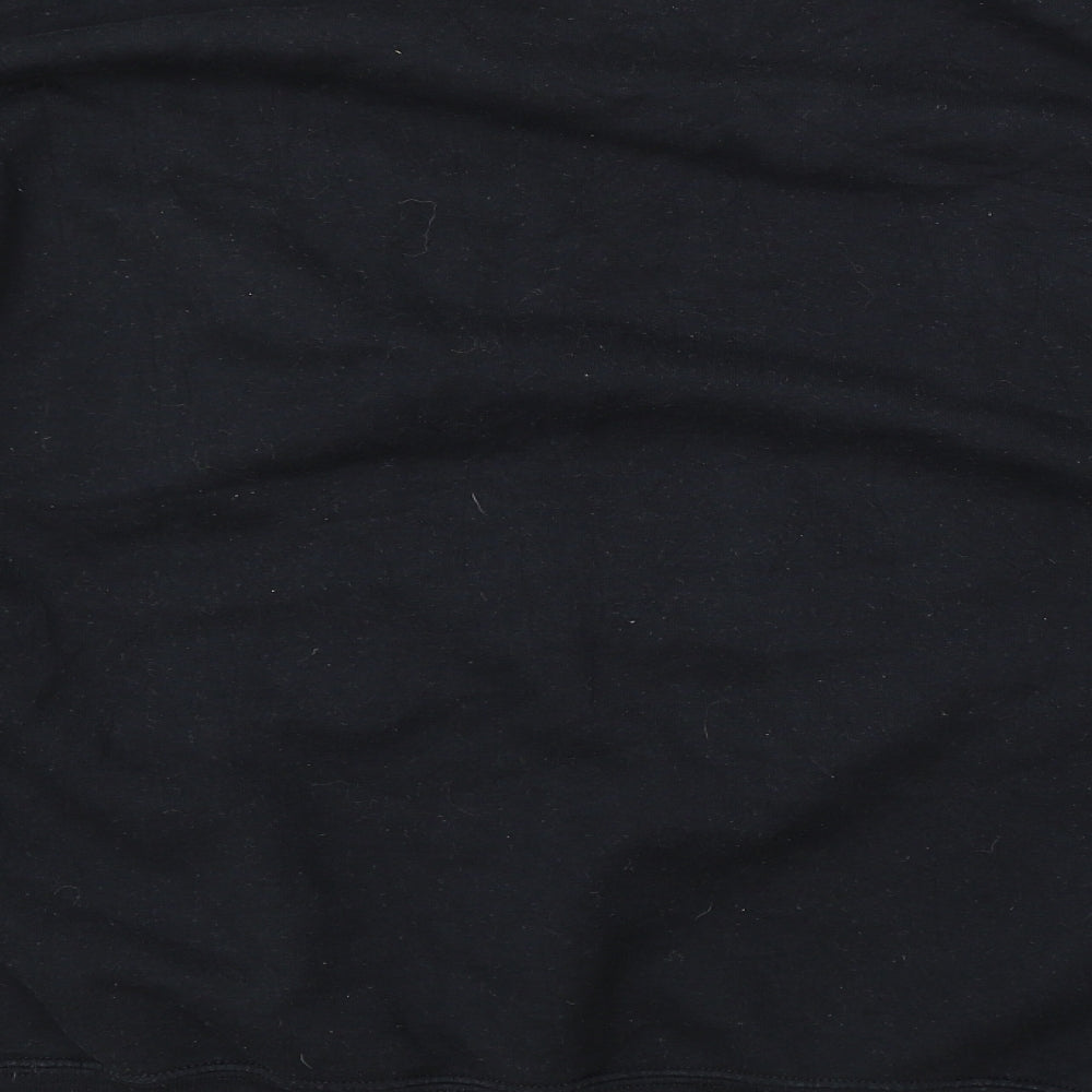 Love Womens Black 100% Cotton Pullover Sweatshirt One Size Pullover