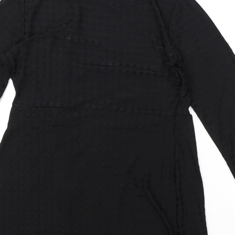Very Womens Black Polyester Fit & Flare Size 12 Round Neck Pullover