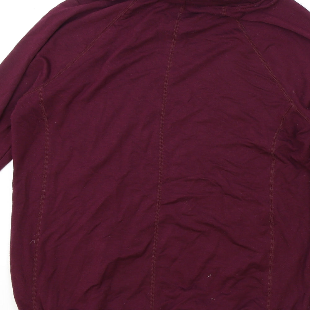 NEXT Womens Purple Roll Neck Modal Pullover Jumper Size 10 - Drawstring
