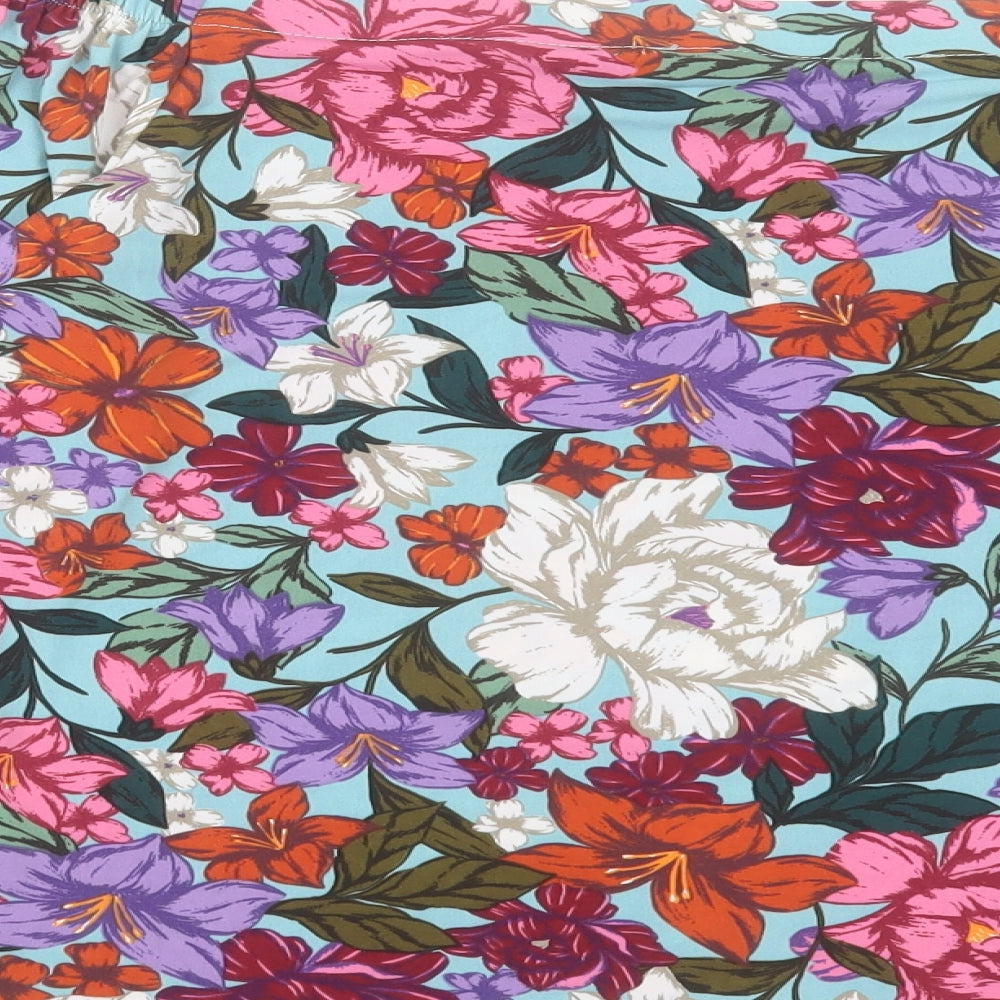 Capsule Womens Multicoloured Floral Polyester Basic Blouse Size 18 Boat Neck