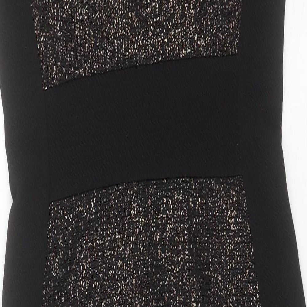 New Look Womens Black Polyester Bodycon Size 10 Crew Neck Pullover