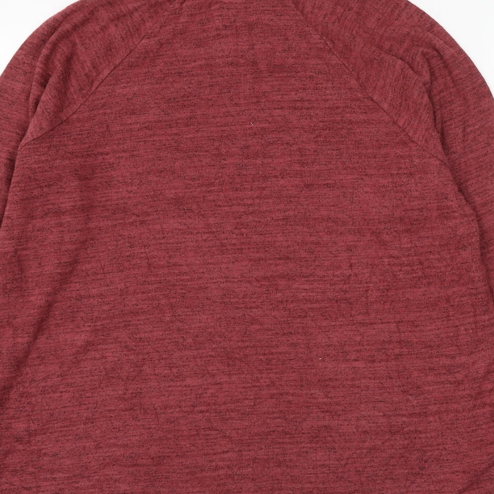 NEXT Womens Red High Neck Viscose Pullover Jumper Size 14