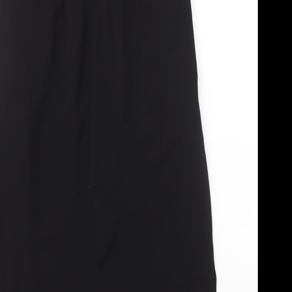 Marks & Spencer Womens Black Polyester Straight & Pencil Skirt Size 8