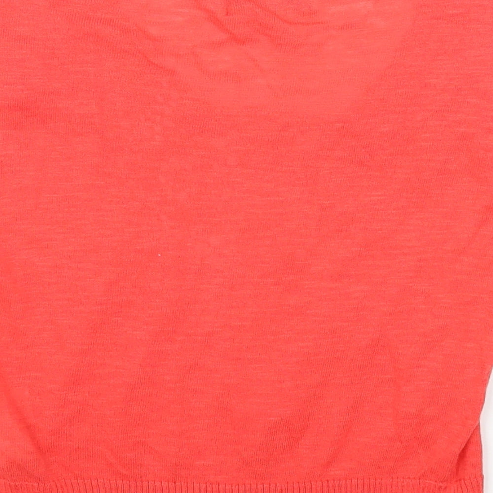 Monsoon Womens Pink Round Neck Cotton Cardigan Jumper Size XS