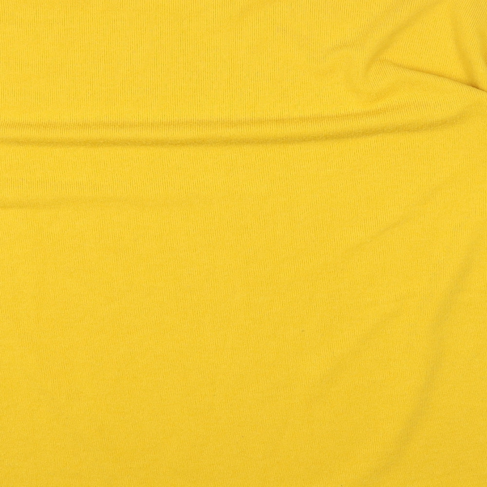 New Look Womens Yellow Round Neck Polyester Pullover Jumper Size S
