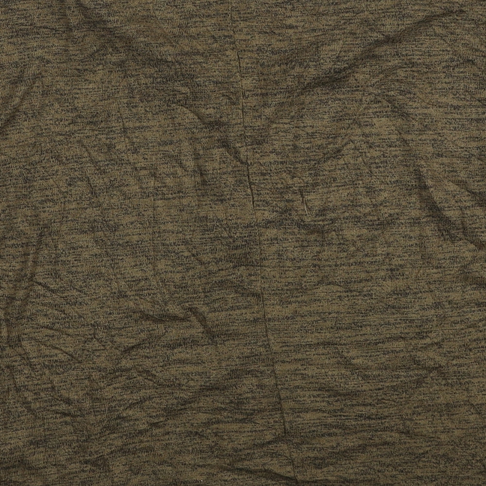 New Look Womens Green Viscose Basic T-Shirt Size S V-Neck