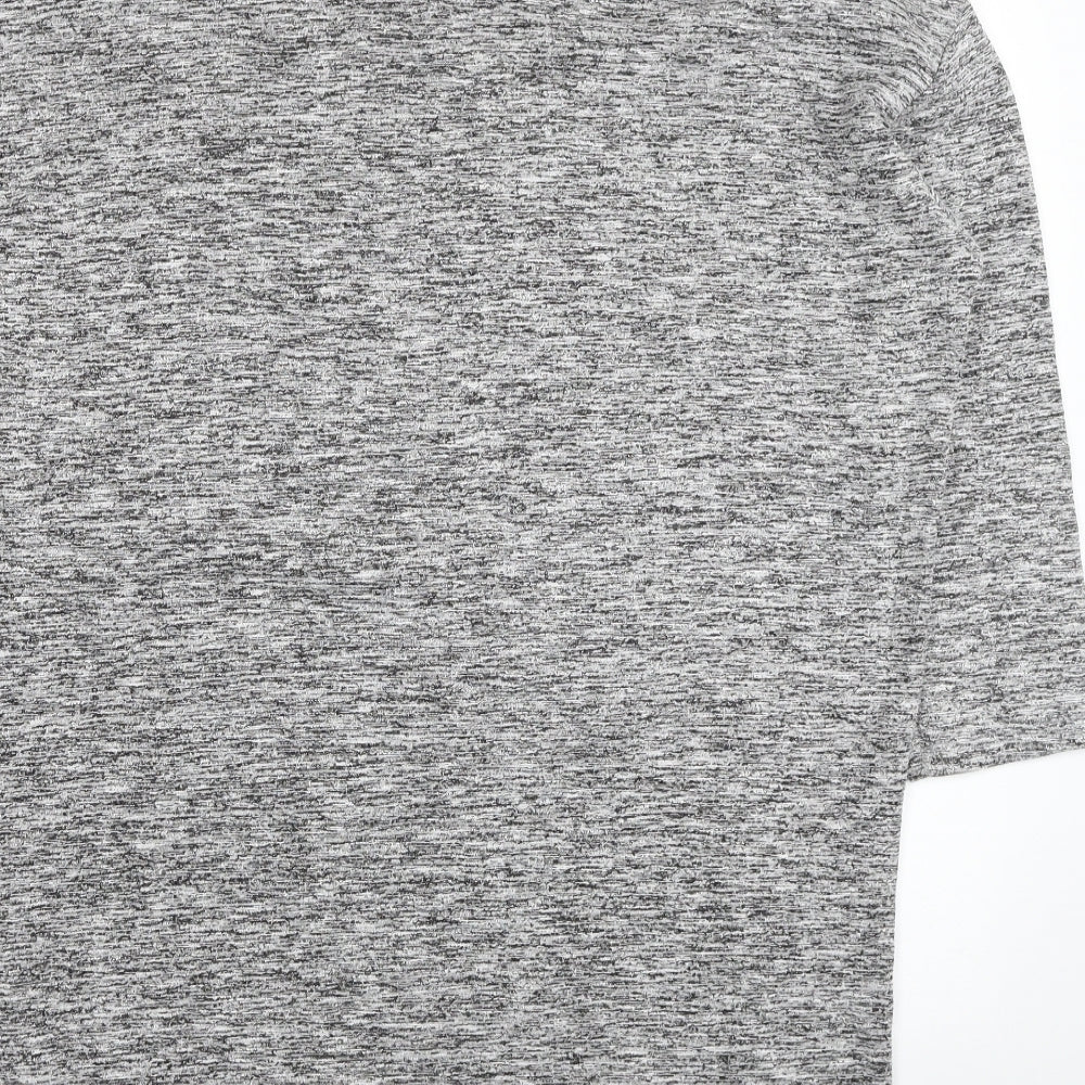River Island Womens Grey Roll Neck Viscose Tunic Jumper Size 10