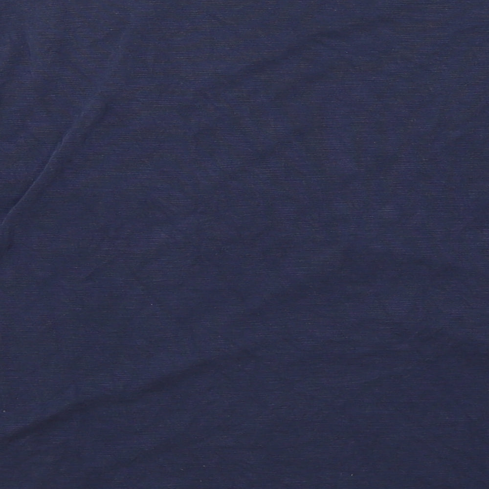 Marks & Spencer Womens Blue Modal Basic T-Shirt Size 16 Round Neck