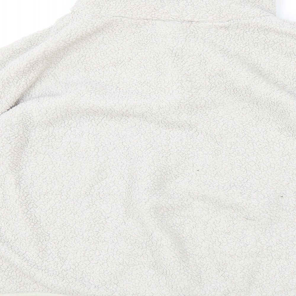 H&M Womens Grey High Neck Polyester Henley Jumper Size S