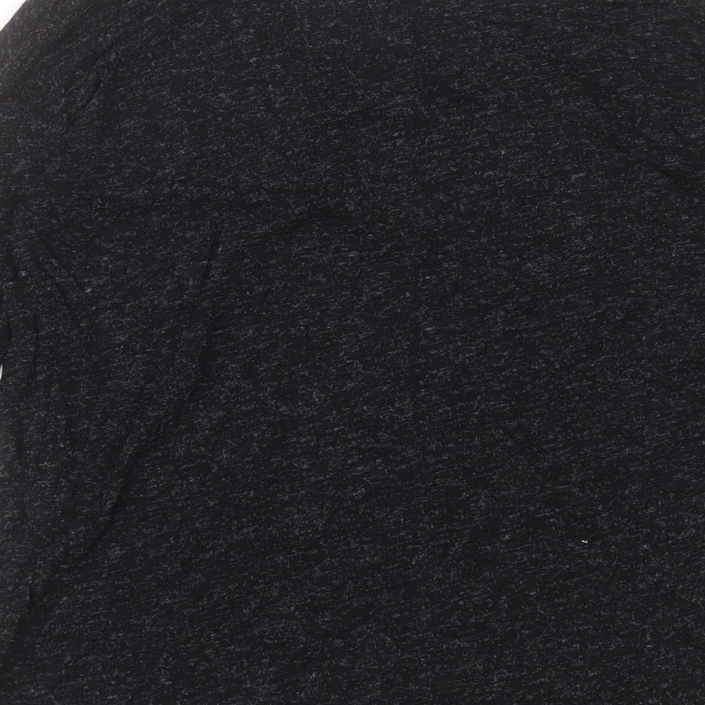 Topshop Womens Black Viscose Basic T-Shirt Size 8 Crew Neck