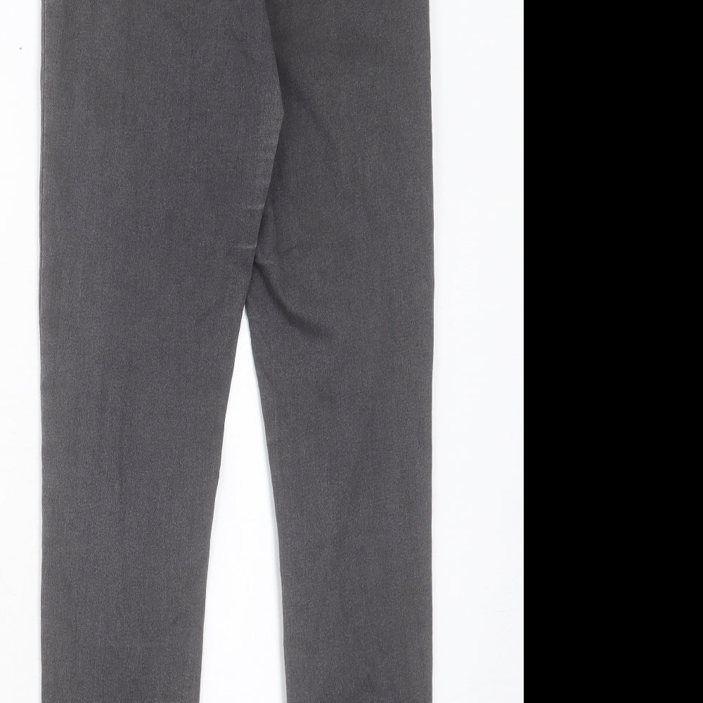 Marks and Spencer Womens Grey Cotton Jegging Trousers Size 8 L28 in Regular