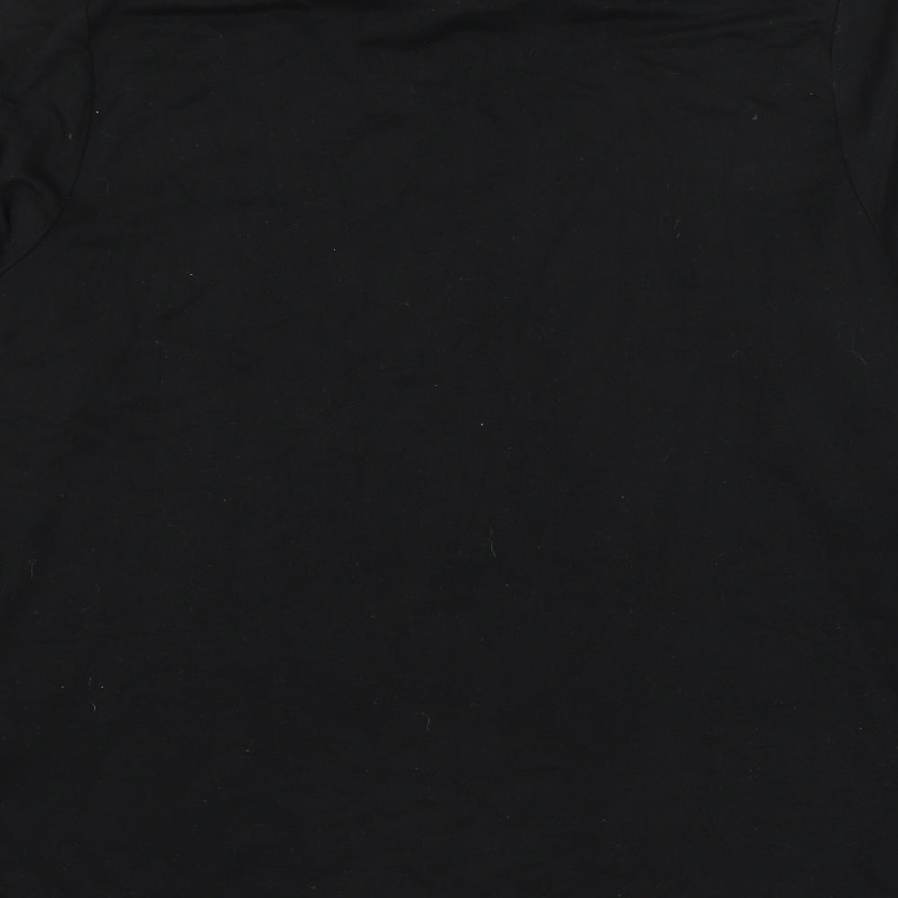Rainbow Womens Black Polyester Basic T-Shirt Size M V-Neck - Do What You Love