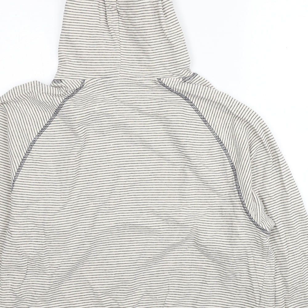 F&F Womens Multicoloured Striped Cotton Pullover Hoodie Size 14 Pullover