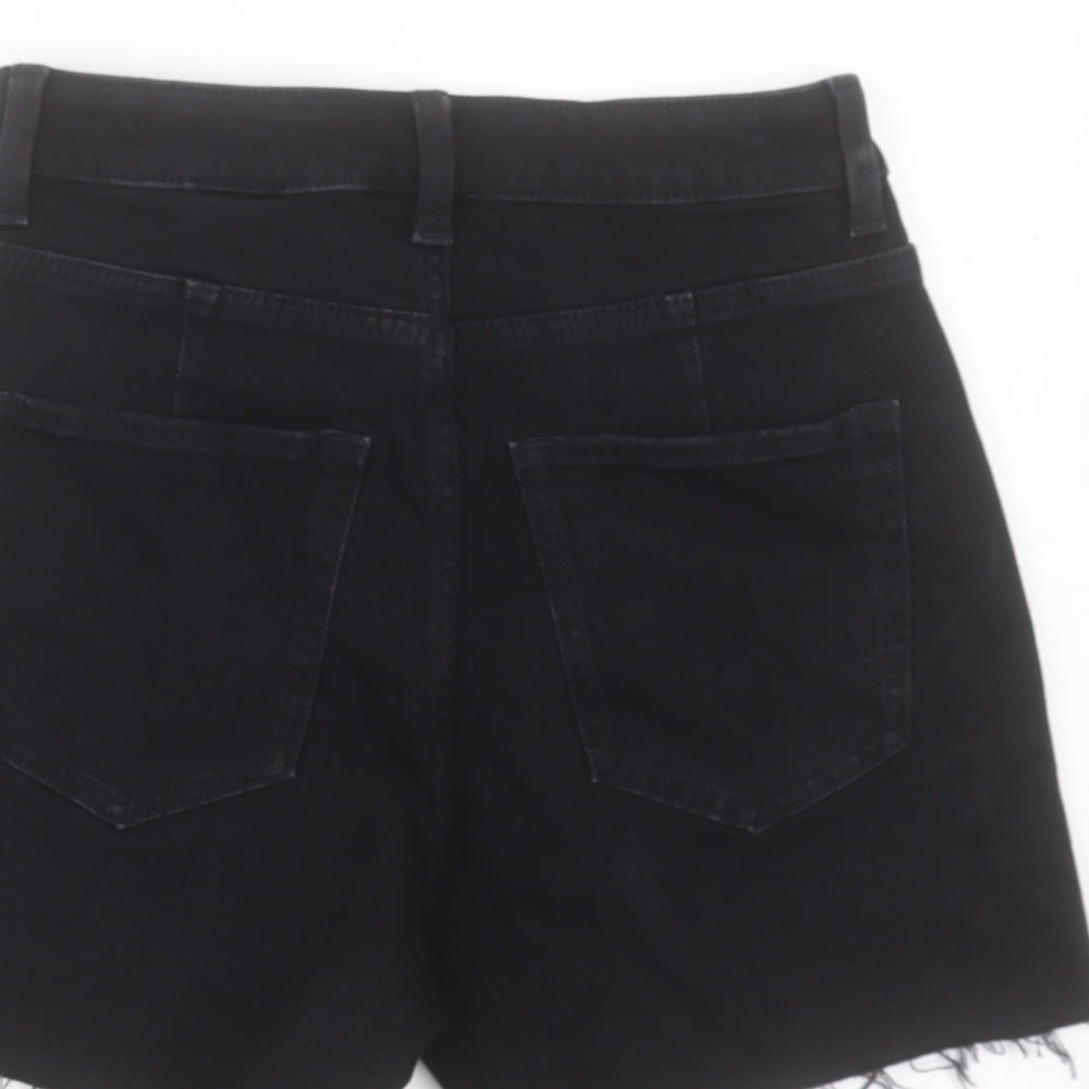 Marks & Spencer Womens Black Camel Cut-Off Shorts Size 6 L5 in Regular Button
