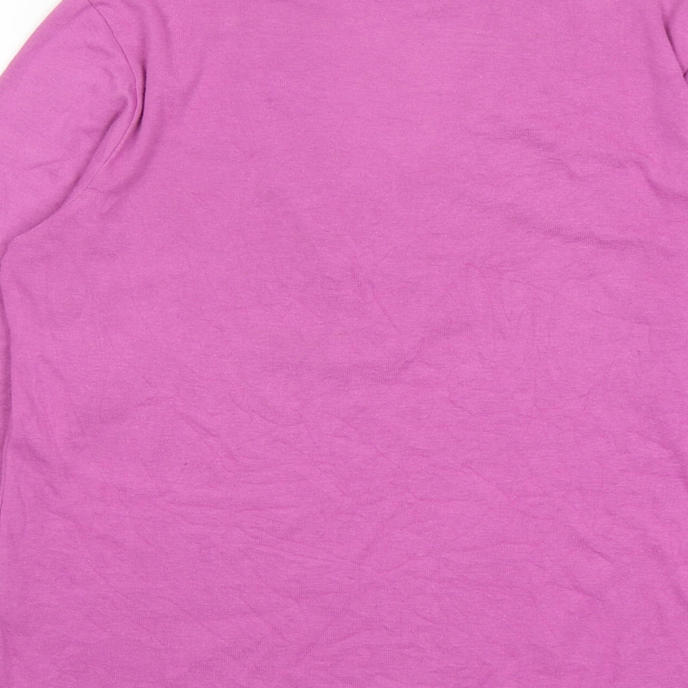 Emereco Womens Purple V-Neck Polyester Pullover Jumper Size 14
