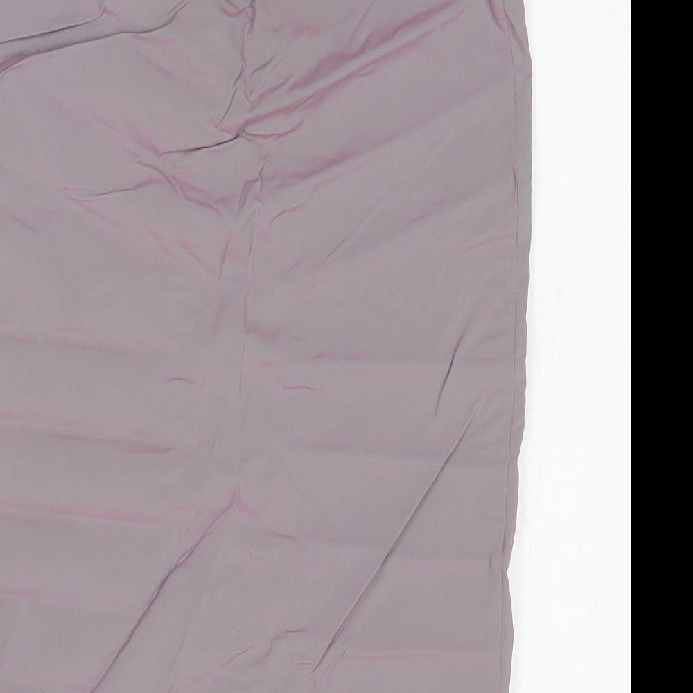 Topshop Womens Grey Viscose Straight & Pencil Skirt Size 10