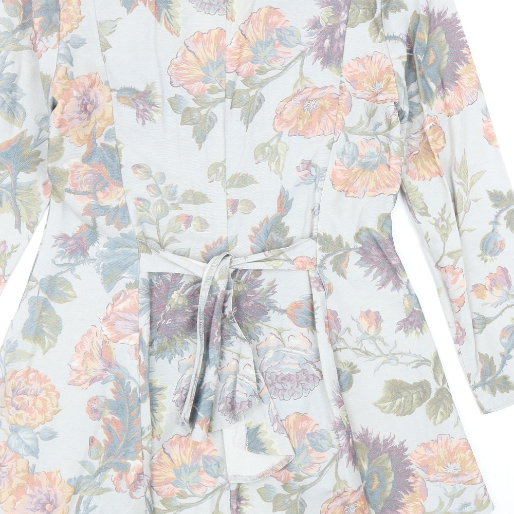 Classics Woman Womens Multicoloured Floral Jacket Blazer Size 10 Button